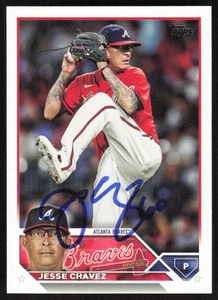 2023 Topps Update Jesse Chavez Auto Atlanta Braves #US65 COA Card Signed - Picture 1 of 2