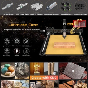 ULTIMATE Bee CNC Router Engraver Machine Full Kit Ball Screw Transmission Black - Picture 1 of 13