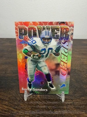 1998 Topps Chrome Barry Sanders Power and Speed Refractor #2 Lions - Image 1 of 2
