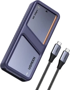 UGREEN 40Gbps M.2 NVMe SSD Enclosure with Cooling Fan, TB4/USB4 Aluminium - Picture 1 of 8