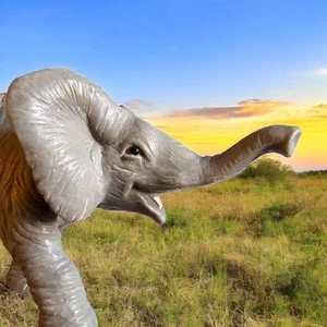 Elefante africano bebé safari salvaje vida silvestre safari juguete realista modelos de exhibición - Imagen 1 de 10