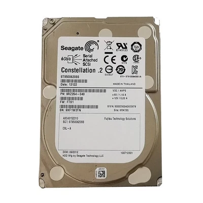 Seagate Constellation 500GB ST9500620SS 7200RPM 6Gbps 2.5" SAS HDD Hard Drive - Image 1 of 3