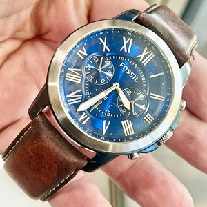 Fossil Men’s Watch Chronograph FS5151 All Stainless Steel 50Meter WR New Battery - Picture 1 of 8