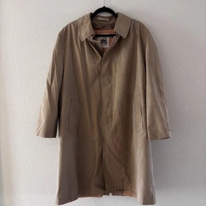 Vintage Martini Men’s Trench Coat 42S Removable Lining Tan Overcoat Korea - Picture 1 of 11