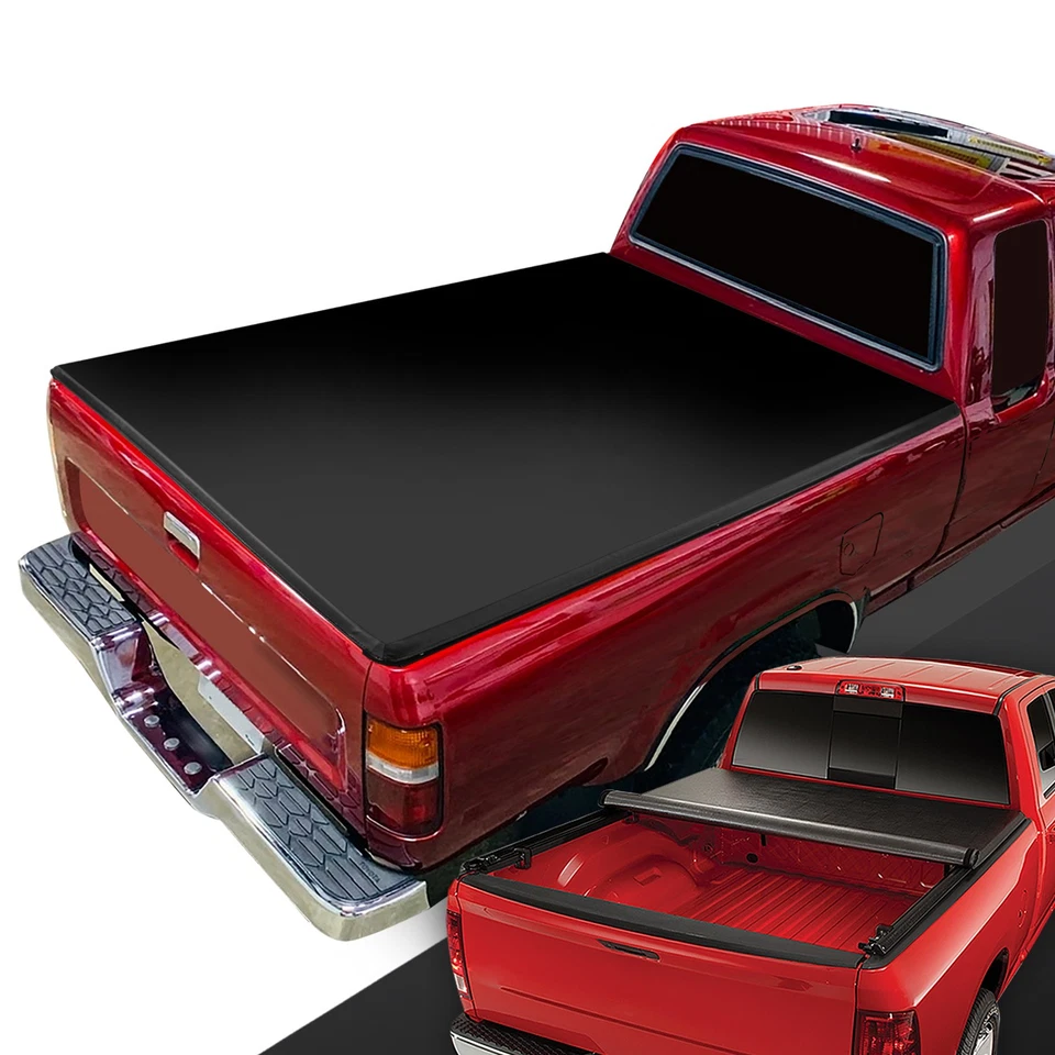 Cubierta Tonneau suave enrollable de vinilo platón corto Fit 89-04 Toyota Pickup Tacoma 6 ft Foto 1 de 4