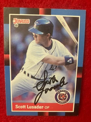 Scott Lusader 1988 Donruss #615 Detroit Tigers SIGNED Autographed Card - Image 1 of 4