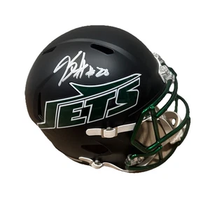 Breece Hall Signed Replica New York Jets Full size Black Alternate Helmet - Picture 1 of 3