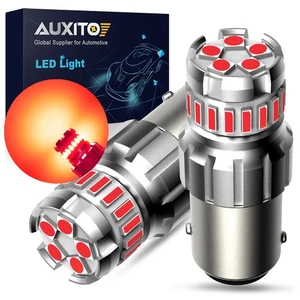 2x 1156 BA15s Red LED Brake Tail Light Bulbs Safety Stop Lamp 7506 for BMW Audi - Picture 1 of 10