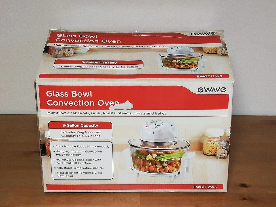 EWave Turbo Glass Bowl Convection Oven White EWGCO1W - Image 1 of 2