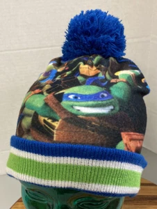 YOUTH AGE 4-7 S/M NICKELODEON TEENAGE MUTANT NINJA TURTLE WINTER HAT VGC 19 - Picture 1 of 2