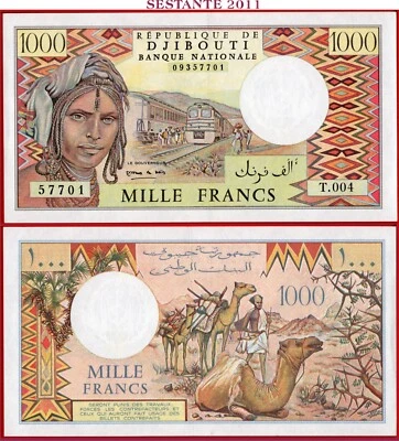 DJIBOUTI 1000 1.000 FRANCS nd 1979 / 2005 P 37e  UNC free shipping from 100$ - Image 1 of 3