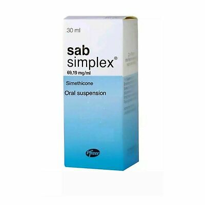 Sab Simplex Baby Drops; Bloating, Excess Gases, Baby Colic - 1 Fl Oz (30 Ml) • 13.91€