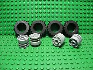 Lego NEW 30.4x14 tire & 18x14mm wheel pieces set of 4 - Picture 1 of 2