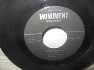 BILLY GRAMMER nr mint 45 rpm GOTTA TRAVEL ON b/w CHASING A DREAM - Picture 1 of 2
