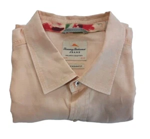 Tommy Bahama Jeans Para Hombres XL Lino Hecho a Mano Botones Largos Camisas Isla Calce Moderno - Imagen 1 de 13