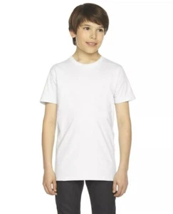 American Apparel Unisex Kids Fine Jersey Short-Sleeve T-Shirt 2 Pack size 8. A12 - Picture 1 of 5