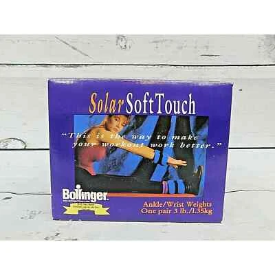 Set 2 Bollinger Solar Soft Touch Ankle Wrist Work Out Weights 1.5lb VTG 1999 — 第 1/4 张图片