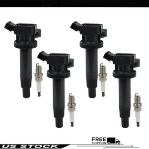 4x Ignition Coils & Iridium Sparks Plugs For 2000-2008 Toyota Corolla UF247 1.8L - Foto 1 di 13