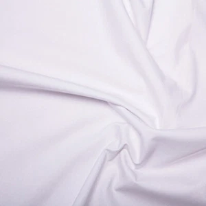 100% Cotton Poplin Fabric Plain - WHITE - Craft Fabric Material Metre - Picture 1 of 3