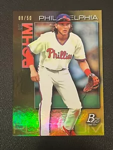 Alec Bohm 2020 Bowman Platinum Gold Foil Parallel /50 Phillies TOP-32 - Picture 1 of 2
