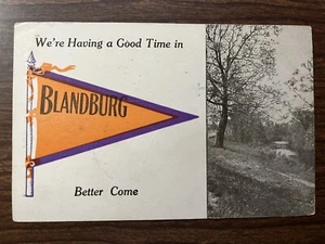 Blandburg, Pennsylvania PA Postcard ~ Posted 1912 ~ Pennant, Landscape, Scene - Picture 1 of 2