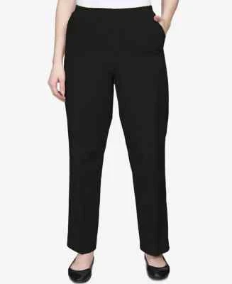 Alfred Dunner Women's Medium Twill Pants, All Elastic Waist Cotton, Black, Sz 20 - Изображение 1 из 2
