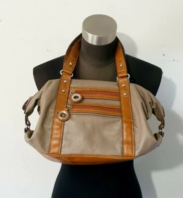 St. John's Bay Tan Pebble Grain Satchel Purse Shoulder Bag - Image 1 of 4