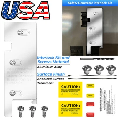 VEHICLELIWOSQ Generator Interlock Kit For Square D QO 200 Amp Panel Main Breaker