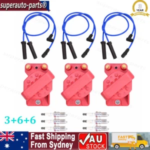 Ignition Coil & Spark Plug + Lead Fit Holden Commodore VS VT VY VX 3.8L1990-04 - Picture 1 of 9