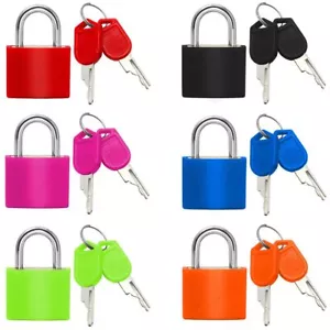 6er Set Mini Kofferschlösser mit Schlüssel Vorhängeschloß Gepäckschlösser klein - Bild 1 von 3