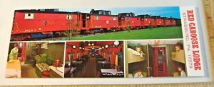 RED CABOOSE LODGE~STRASBURG, PA~LONG VINTAGE POSTCARD - Picture 1 of 4