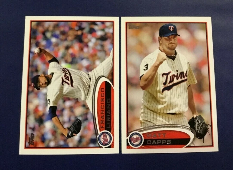 2012 Topps # 501 # 517 MATT CAPPS & FRANCISCO LIRIANO Lot 2 Minnesota Twins - Image 1 of 1