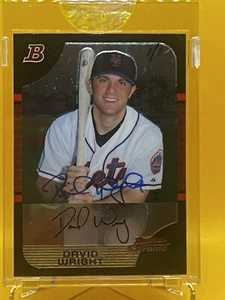 2006 Bowman Originals DAVID WRIGHT Buyback Auto 1/1 (2005 Bowman Chrome) 1 of 1 - Picture 1 of 4