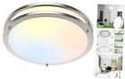 36W Led Flush Mount Ceiling Light Fixture, 13Inch 13 Inch Brushed Nickle-5Cct-1