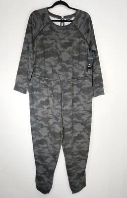 Macacão de manga comprida tórrido cinza camuflado malha terry tamanho 2X novo com etiquetas - Imagem 1 de 4