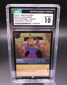 Disney Lorcana - #183 KRONK Right Hand Man - COLD FOIL - CGC 10 GEM MINT! - Picture 1 of 7