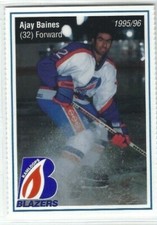 1995-96 Kamloops Blazers (WHL) Ajay Baines