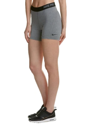 NEW NIKE PRO [S] Women's 5.0" COMPRESSION Yoga/Gym Shorts-Grey/Black 725481-021 - Image 1 of 2
