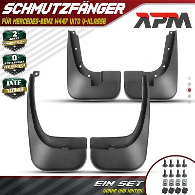 4x Mud Flaps Splash Guards Without Sideskirt For Mercedes-Benz W447 Vito Box - Image 1 of 4
