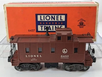 Lionel Postwar 6457 Lionel Lines SP Type Lighted Caboose Brown O Gauge OB - Image 1 of 4
