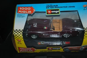 Burago Jaguar XK 120 Roadster 1948, 1:24, rot, 1000 Miglia - Bild 1 von 2