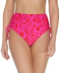 $44 Raisins Juniors' Making Waves Side-Tie High-Waist Bikini Bottoms Size Small - Picture 1 of 1