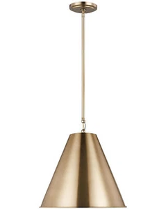 Visual Comfort & Co. Gordon One Light Small Pendant (Satin Brass) 6585101-848 - Picture 1 of 1