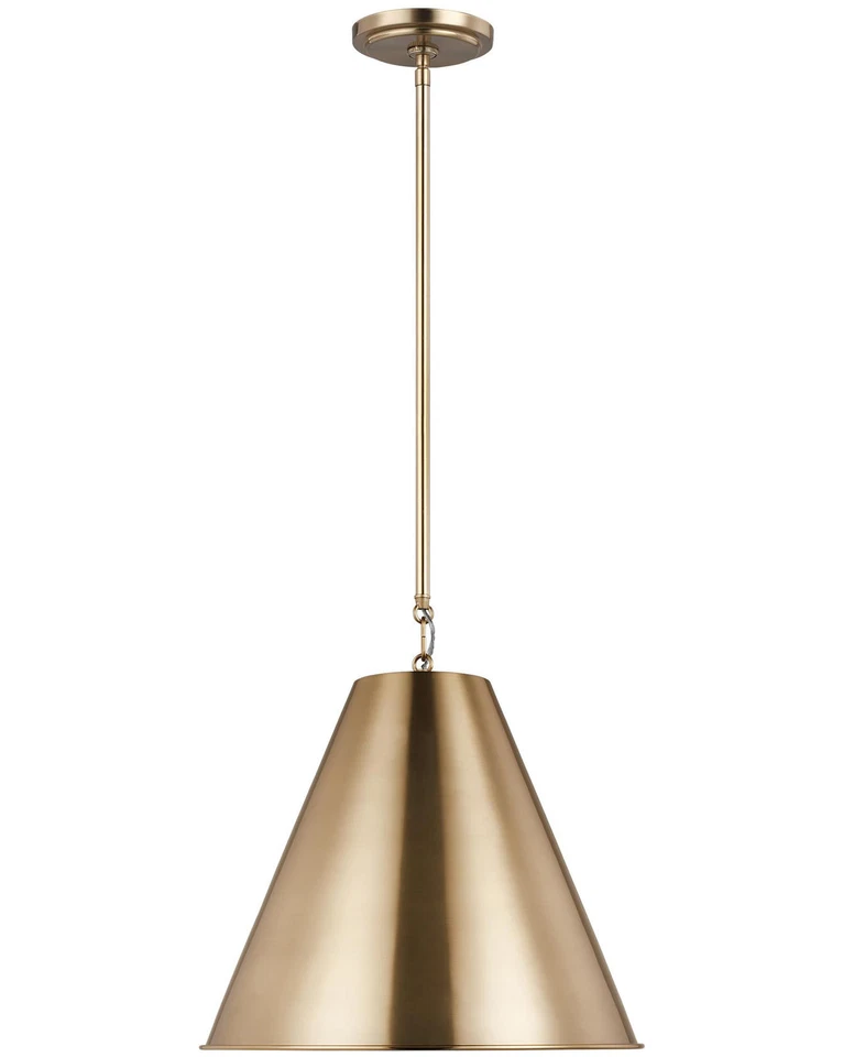 Visual Comfort & Co. Gordon One Light Small Pendant (Satin Brass) 6585101-848 - Image 1 of 1