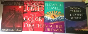 Elizabeth Lowell romance mystery 4 HC lot Beautiful Dreamer Color Death Ruby + - Picture 1 of 10
