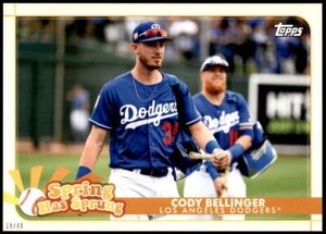 Cody Bellinger 2020 Topps Opening Day Spring has Sprung 5x7 #SHS-13 18/49 Dodger