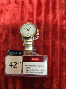 Timex Women's Easy Reader 25mm Watch – Two-Tone Case White Dial with Tapered ... - Picture 1 of 4