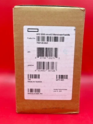 HPE Enterprise 32GB Micro Secure Digital Card 700139-B21 ✅❤️️✅❤️️ NEW! SEALED! - Image 1 of 3
