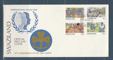 Eta/ enveloppe Swaziland Scouts girl guides 1985