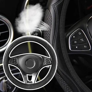 For Honda 15" Car Steering Wheel Cover Black Leather Anti-slip Accessories - Bild 1 von 10